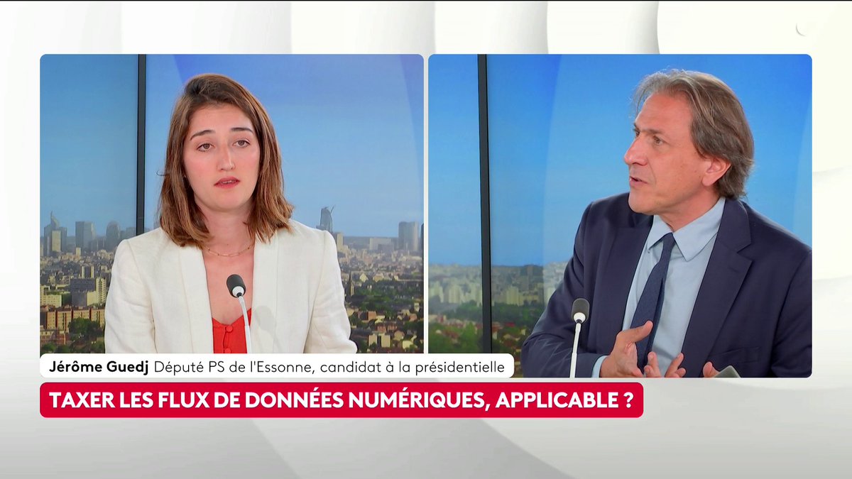 🔴 🗣️ Taxe sur les flux de données numériques, une proposition du PS "Matin midi et soir, on leur file gratuitement des données [...] il va bien falloir à un moment qu'on puisse monétiser dans l'intérêt public ce don", estime le député PS Jérôme Guedj. #ToutEstPolitique #Canal16