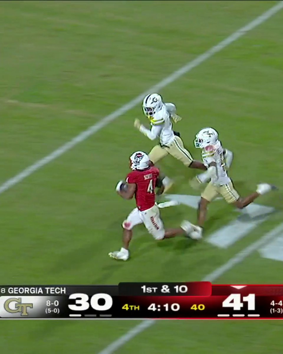 The night NC State Football took down No. 8 Georgia Tech in Raleigh 😤 #ACCNTakeover