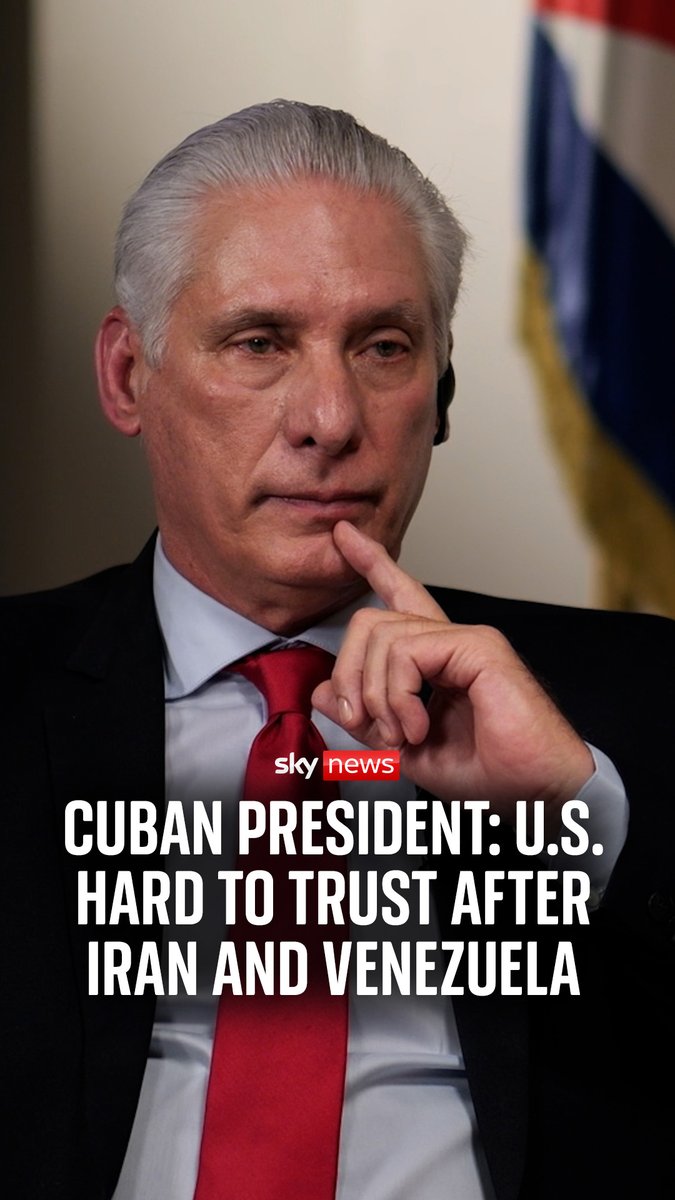 The Cuban president Miguel Díaz-Canel told Yalda Hakim a dialogue with the U.S. is possible. But he said it is hard to trust Washington after its actions against Iran and Venezuela. Watch Yalda's full interview 🔽 #havana #USA #cuba