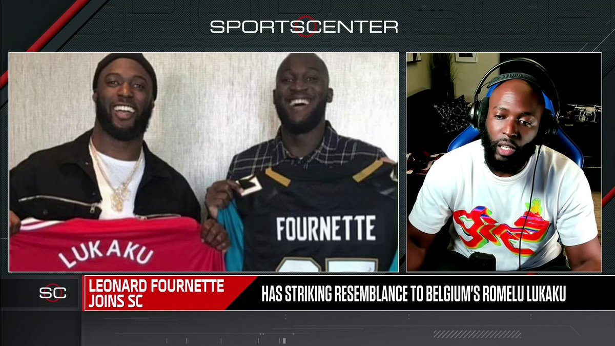 Twins or friends? 🤔 Leonard Fournette jokes about the strong resemblance between him and Belgium player Romelu Lukaku 😅