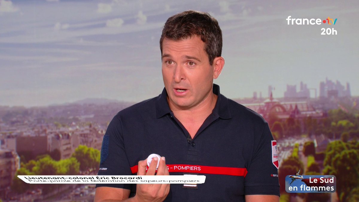 🔴🗣️"9 feux sur 10 sont dus à l'activité humaine", déclare le Lcl Eric Brocardi, porte-parole de la Fédération des sapeurs-pompiers. "On milite pour remettre des cendriers à l'intérieur des voitures." #JT20h