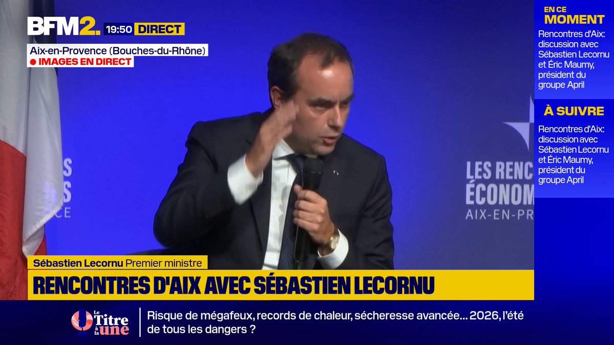Rencontres d'Aix: "On ne peut pas faire comme si notre principal allié n'avait pas une pratique du droit de douane un peu originale", Sébastien Lecornu, Premier ministre #BFM2