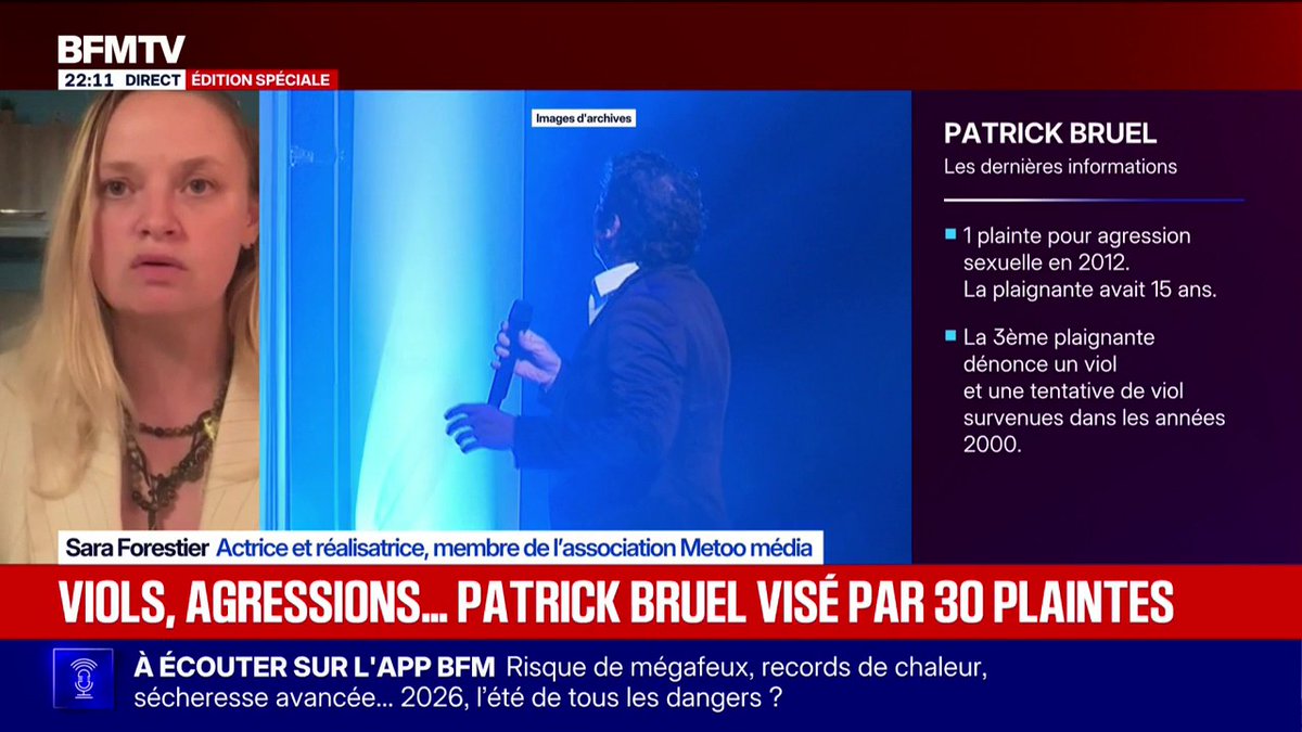 Affaire Patrick Bruel: "La société est en train de prendre conscience du fléau que sont les violences sexuelles", estime Sara Forestier, actrice et réalisatrice