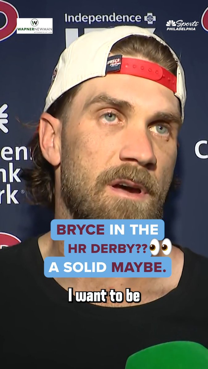 "We'll see how much umph I guess I have behind me going out there." Bryce Harper knows the fans want him in the Home Run Derby. | Wapner Newman