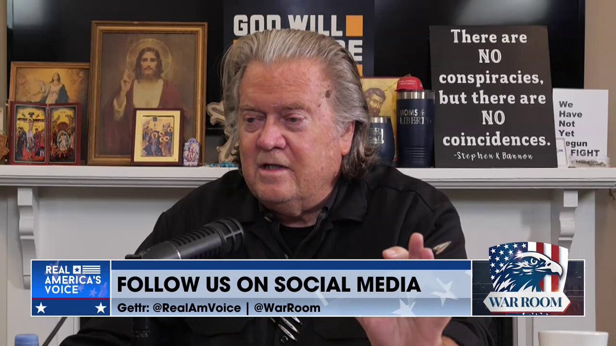 Bannon: Why do they fight the most common-sense things like voter ID and paper ballots? Why do they fight that? Let me repeat: They hate when I say this, and that’s why I love saying it. If they can’t cheat, and they can’t steal, Democrats can’t win.