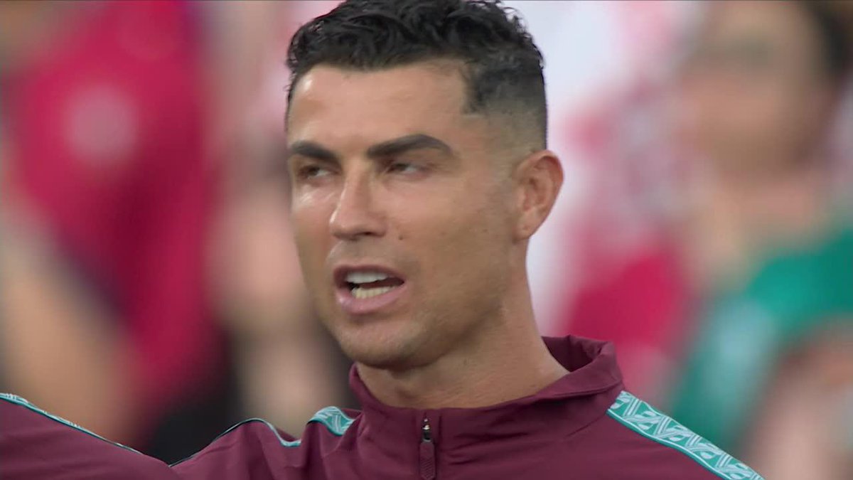 🇵🇹⚽️🇭🇷 | MUNDIAL 2026: Cristiano Ronaldo y su emoción tras el homenaje a Diogo Jota durante el himno de Portugal antes del partido vs. Croacia.