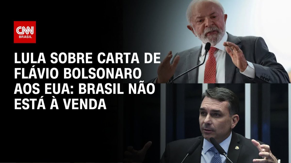 Lula sobre carta de Flávio: Brasil não está à venda; assista #CNNPrimeTime