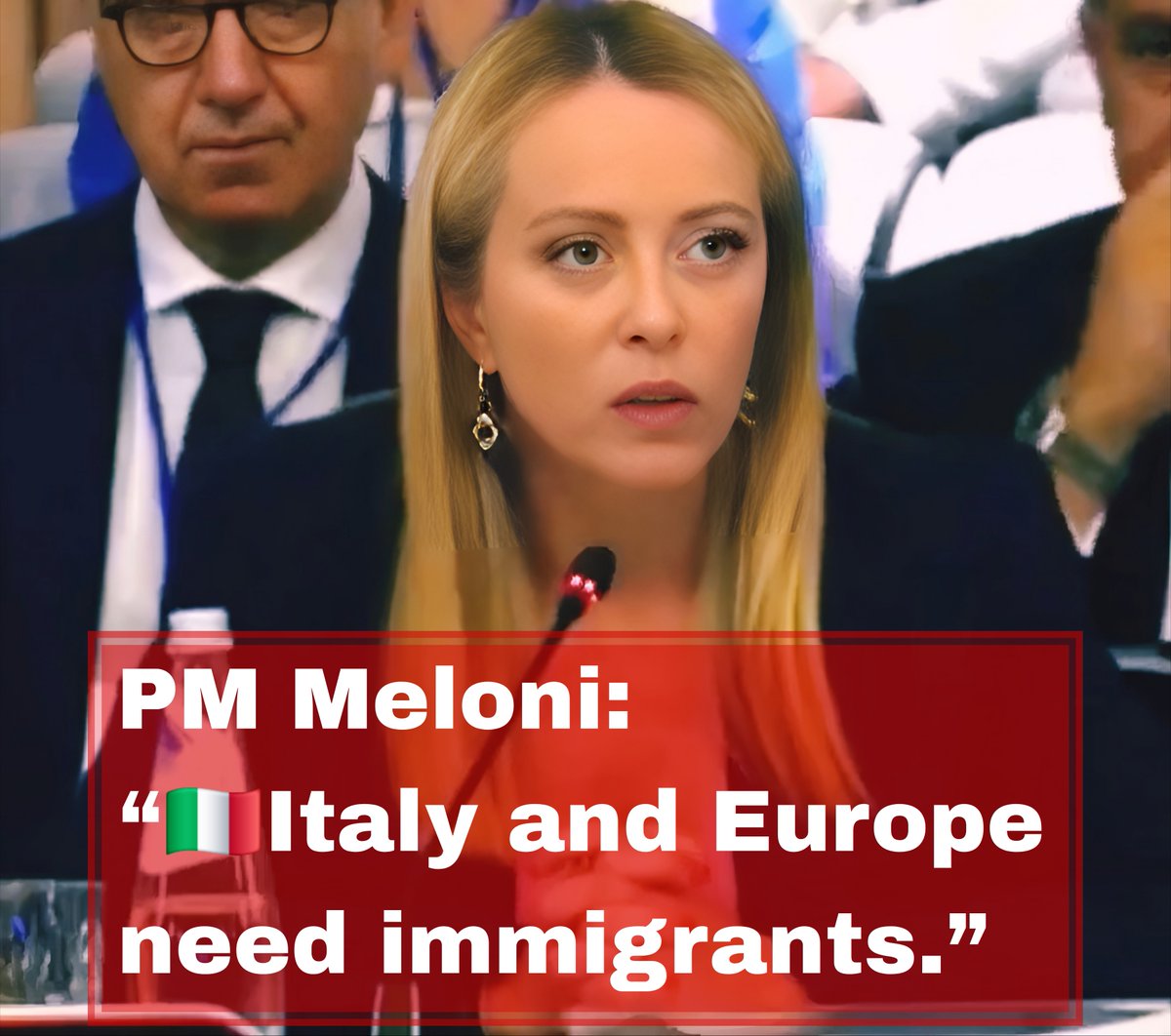 Meloni: “🇮🇹Italy and Europe need immigrants” But during her campaign, she raged against migration to win votes. Now in power, she’s issued 959k work visas, mostly to Muslims from 🇵🇰Pakistan, 🇧🇩Bangladesh, & 🇹🇳Tunisia. What do you call this?