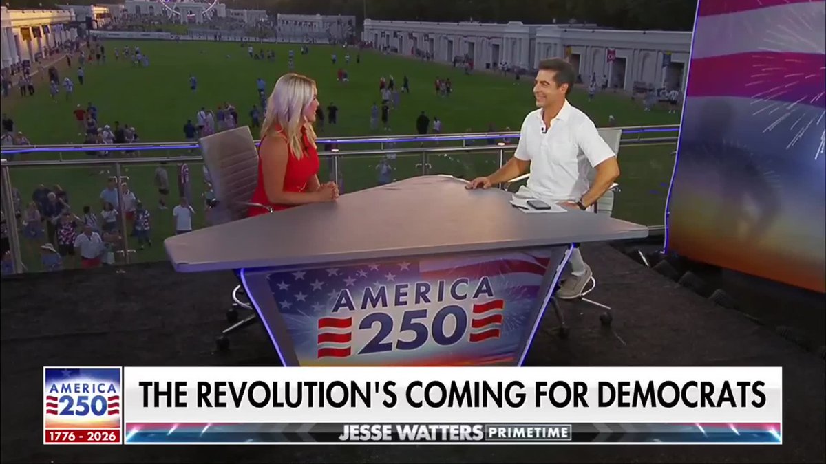 "This is not your granddaddy's Democrat Party ... this is a full-blown communist revolution." White House Press Secretary Karoline Leavitt joined Jesse Watters and argued the Democratic Party has fundamentally changed following a series of recent progressive primary victories. "The inmates are running the asylum," Leavitt said, contending the party is increasingly being driven by its far-left wing as Democrats debate their direction after several Democratic Socialist-backed candidates won high-profile races.