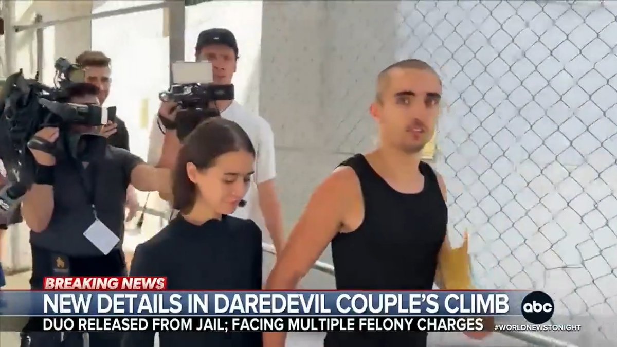 The daredevil couple that climbed the Empire State Building have been released from custody and now face multiple felonies. Sources tell ABC News the pair entered the building the day before their stunt and hid out overnight. Aaron Katersky has details.