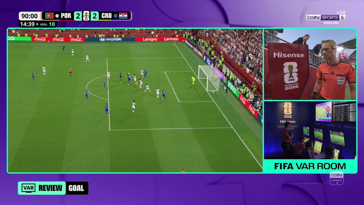 Late, late drama 🤯 Croatia's equaliser is disallowed ❌ #FIFAWorldCup | #beINWC26 | #Croatia