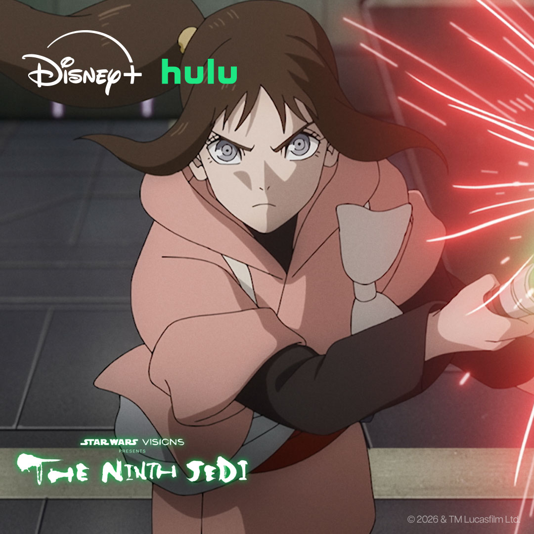 Witness the Jedi in a new light. Star Wars: Visions Presents - The Ninth Jedi, an all-new anime series, streams August 5 on Disney+ and Hulu.