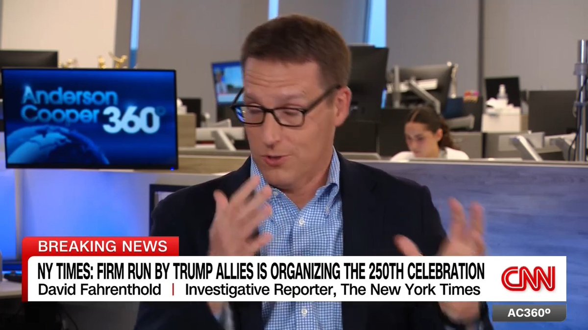 According to the New York Times, a company with deep ties to President Trump is organizing some of the biggest events for Washington D.C.'s July 4 celebration. "We don't know anything about how much they're being paid," says New York Times investigative reporter David Fahrenthold.