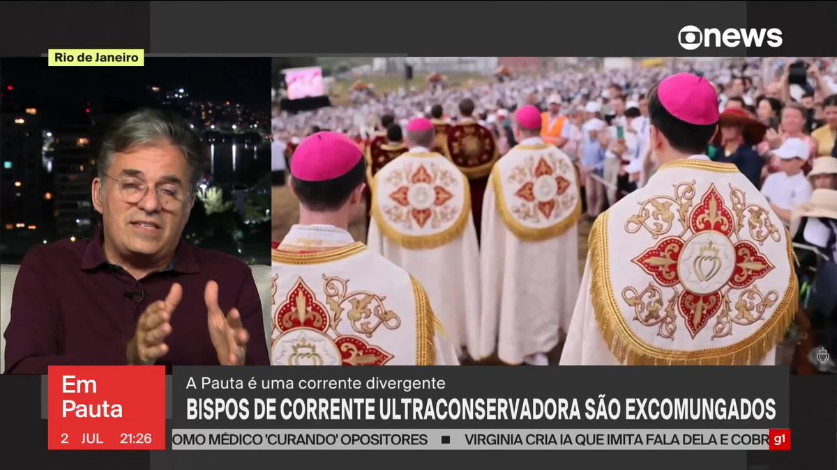 Vaticano expulsa grupo ultraconservador da Igreja Católica. ➡ Assista à #GloboNews ao vivo: #EmPauta