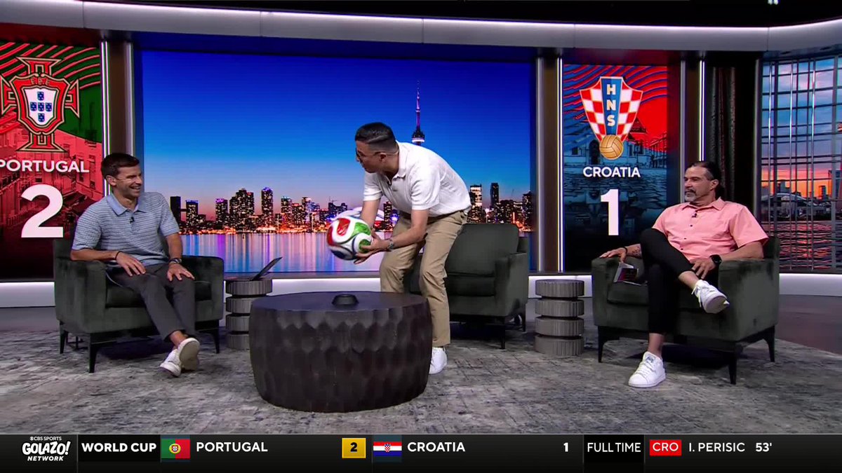 "The sensor is the reason why that goal was disallowed... I do think it was the correct decision." Chris Wittyngham and Marcelo Balboa break down Croatia's last-minute disallowed goal ๐ค