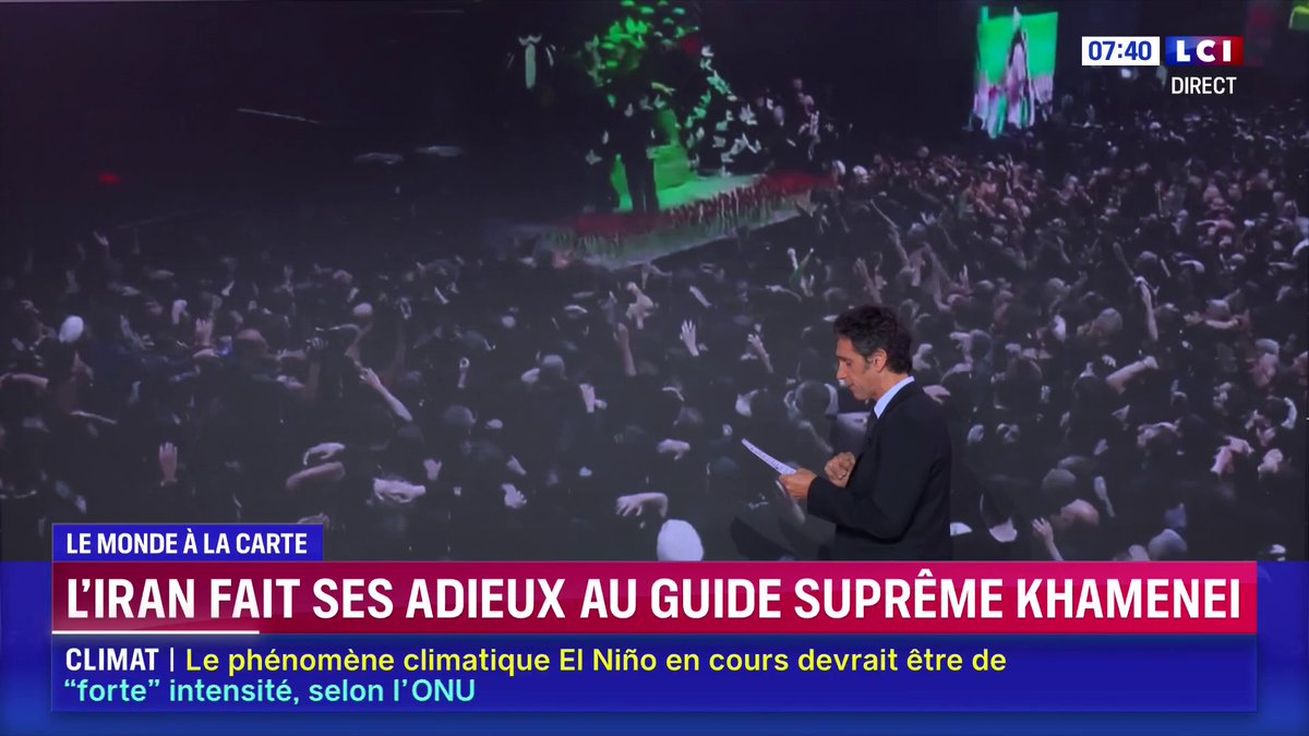 L'Iran fait ses adieux à Ali Khamenei 📺 Le monde à la carte avec 𝔾𝕦𝕚𝕝𝕝𝕒𝕦𝕞𝕖 𝔸𝕦𝕕𝕒