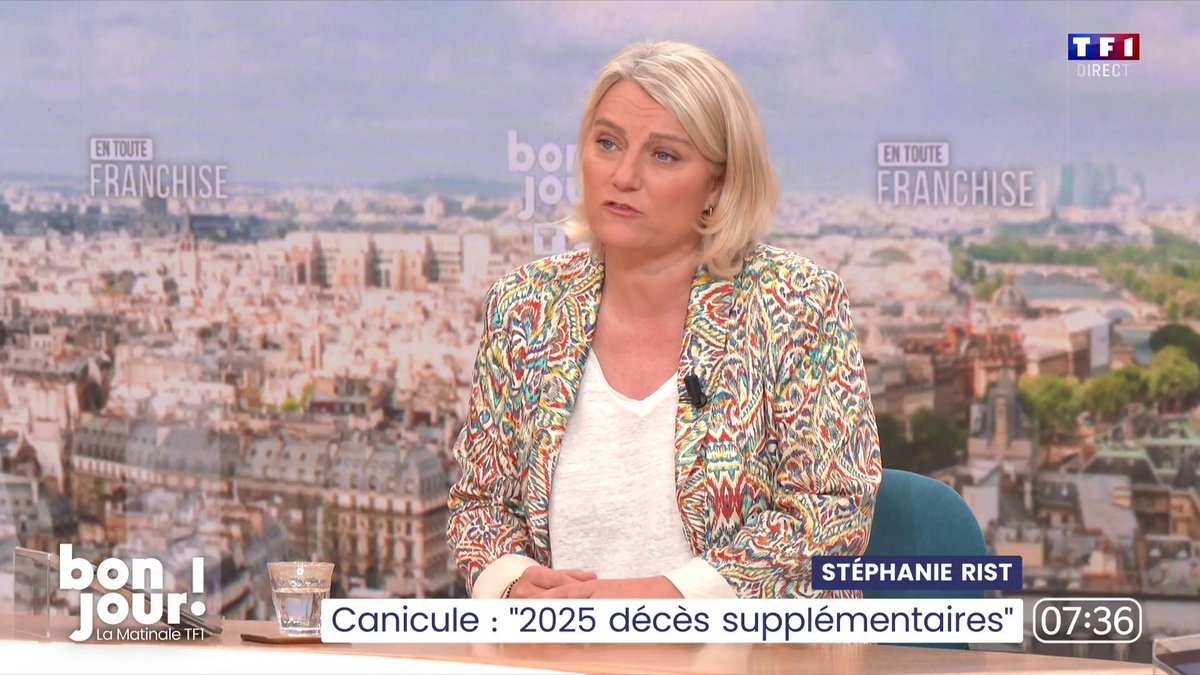 ❗️ [ 🇫🇷 FRANCE ] 🔸La ministre de la Santé, Stéphanie Rist, a annoncé sur TF1 que la canicule a provoqué 2 025 décès supplémentaires en France. Elle a précisé que ce bilan reste provisoire et est susceptible d'évoluer.
