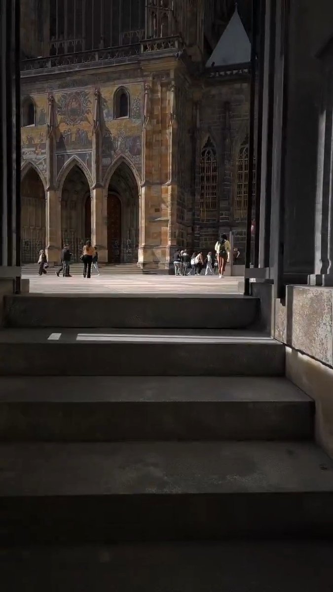 Start your day with beauty. Majestic inside and out, Prague Castle’s crown jewel. Begun in 1344 under Charles IV, St. Vitus Cathedral rises in full Gothic force, a masterpiece shaped across six centuries. Pure awe! Good morning.