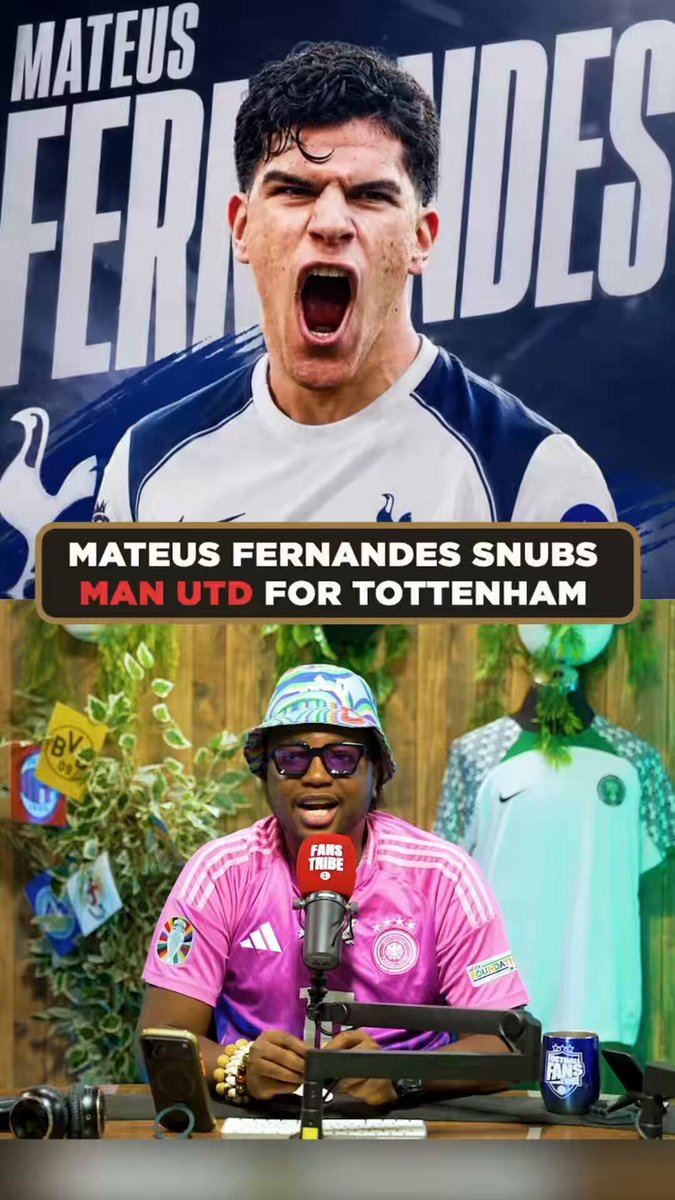 🚨Mateus Fernandes SNUBS Manchester United in Favour of Tottenham. 🗣️: “Tottenham Dey desperate” 🎙️⚽️: Lord TOX 🇳🇬 🎥 ⚽ Mekele Gahia Adekola Cindmelver Joseph Watch the Full Video on YouTube Via this Link 👇🏾📺🎥🔥 Download Sendwave app now and use our Promo code - “FansTribe” to get $10 credit on 1st transaction plus their “WISH YOU WERE HERE” giveaway on @sendwaveangloafrica page to win prizes and discounts for transactions. Check Link in COMMENTS. #manchesterunited #premierleague #fernandes #tottenham