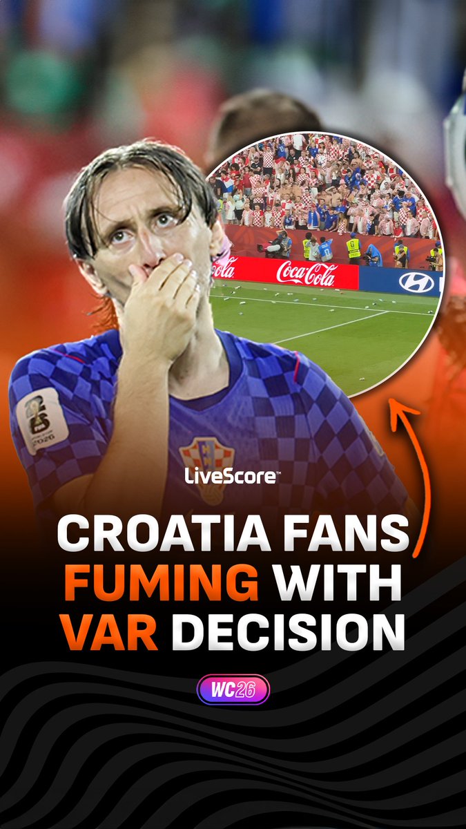 Were Croatia ROBBED of a last minute goal? Their fans certainly think so ๐