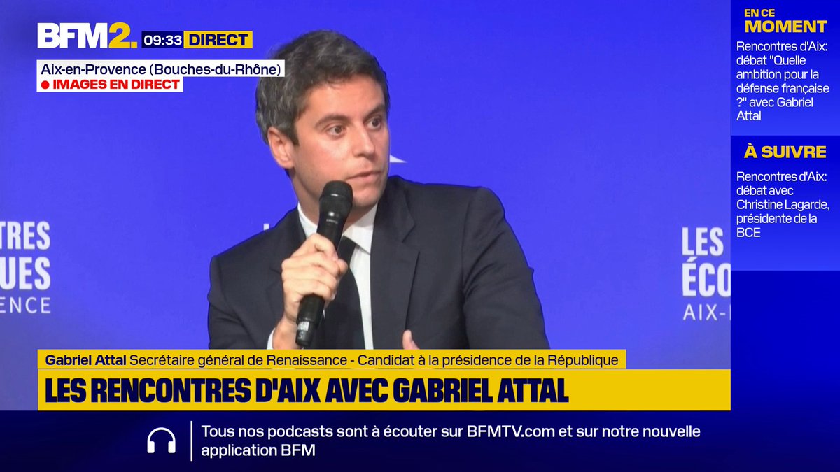 Abandon du Scaf: "J'ai tout de suite compris que ça ne marcherait pas", déclare Gabriel Attal, ancien Premier ministre #BFM2