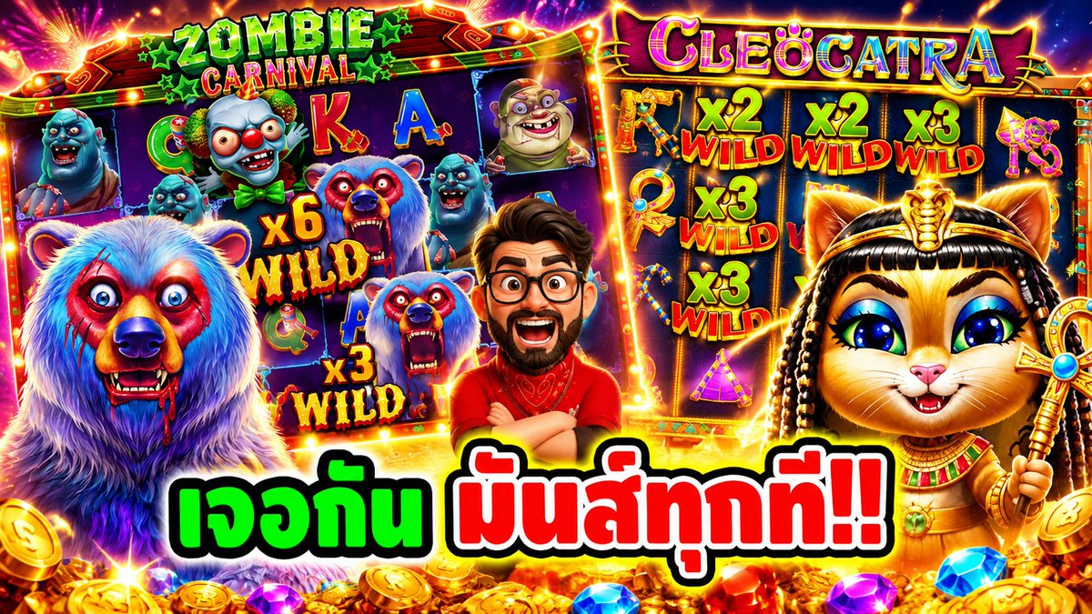 หมี แมว เจอกัน มันส์ทุกที!! Zombie Canival - pragmatic play ⌛️ ติดตามเฮียริช ทุกช่องทาง : #เฮียริชสวิตเซอร์แลนด์