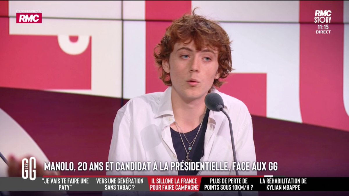 🚨 "Si ça c'est l'été le plus froid de ma vie, l'été va être compliqué pour le restant de ma vie." 🗣️ Manolo Mlekuz, candidat à l'élection présidentielle : "On me parle de la montée des eaux, je la vois pas, j'habite à Montreuil. Par contre, 50°C dans mon appart, ça je le vois." #GGRMC