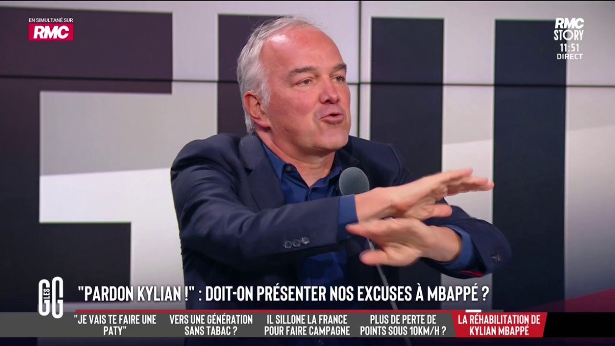 😭 « Pardon Kylian ! » Doit-on présenter nos excuses à Mbappé ? 🗣️ Olivier Truchot : "Dire, je suis contre le RN, il ne prend pas de risque. En revanche, si on avait un joueur de l'EDF qui disait je vote RN, ça serait matin, midi et soir sur tous les journaux." #GGRMC