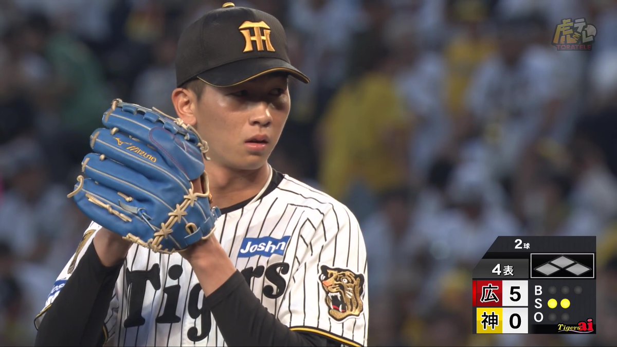 4回表、プロ初登板の高卒2年目今朝丸裕喜投手堂々の三者凡退デビュー！