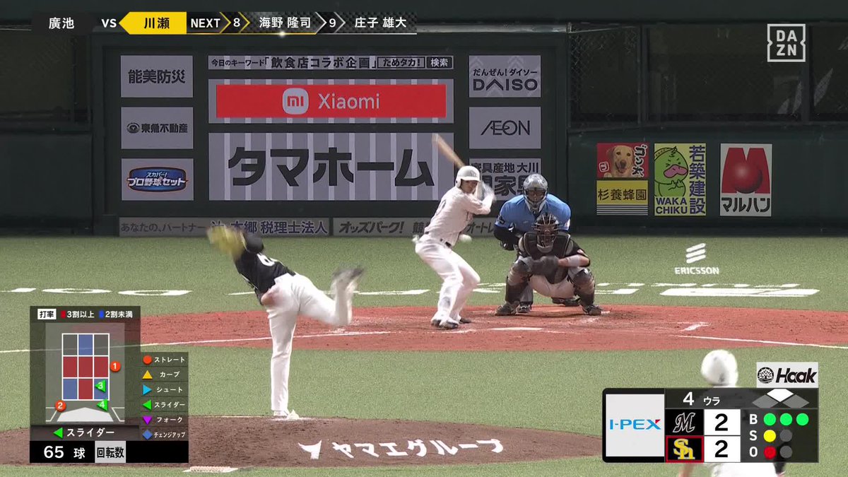 花言葉は憧れと情熱🌻 川瀬晃が勝ち越しタイムリー 久しぶりのスタメン起用に応える一振り 🆓ソフトバンク×ロッテ(無料配信中) #FRIDAYBASEBALLLIVE #sbhawks #だったらDAZN