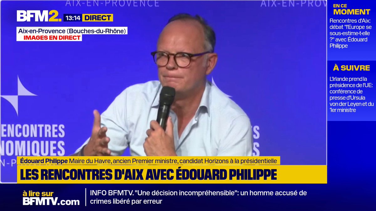 "Nous produisons plus cher que les Chinois avec des technologies plus anciennes. Et donc on est en train de se prendre une gifle (…) qui va bientôt ressembler à un chaos", estime Édouard Philippe #BFM2