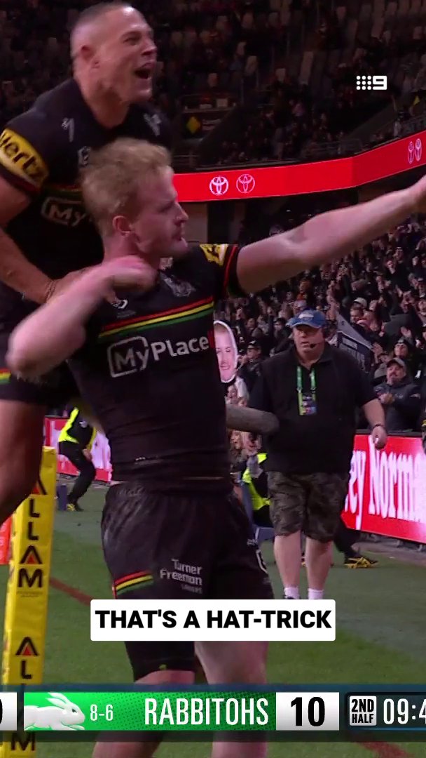Quick hands for Jenkins' THIRD 🔥 #NRL