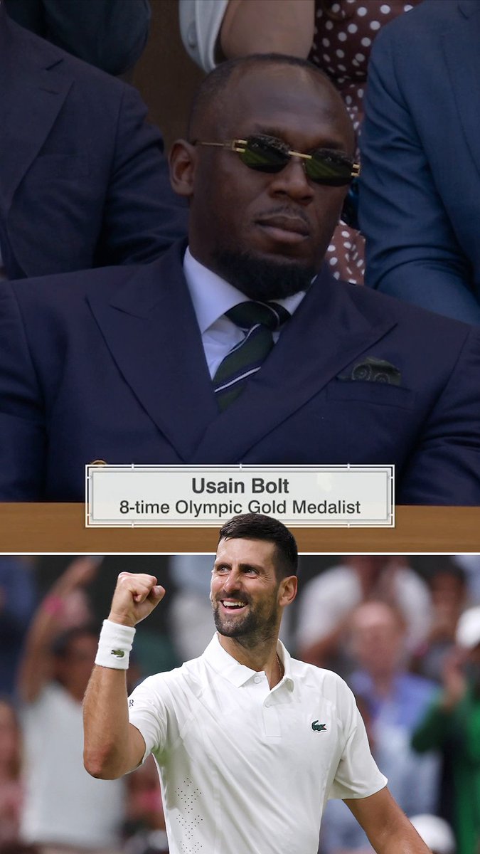 Fastest man alive enjoying some tennis at Wimbledon 🔥