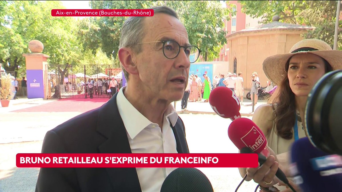 🔴 🗣 Dette de la France : "On se prépare au scénario grec. On ne sait pas quand ce sera", affirme le patron des Républicains, Bruno Retailleau, en marge des Rencontres économiques d'Aix-en-Provence. #canal16