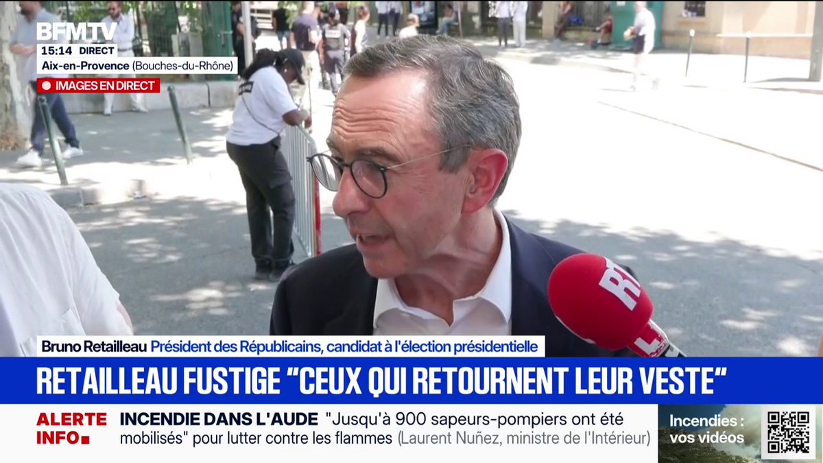 Présidentielle: "Je pense que le RN est un parti girouette", affirme Bruno Retailleau