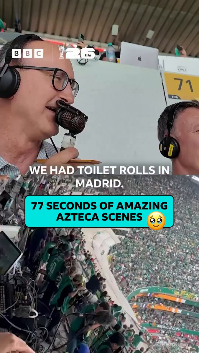 77 seconds of amazing Azteca scenes🥹 Listen to Mexico v England on the BBC Sounds app #FIFAWorldCup #England #Mexico #Azteca