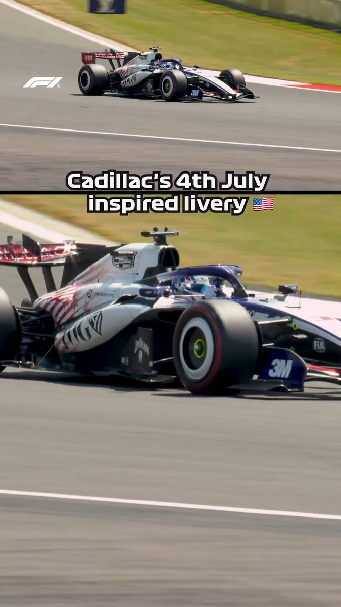 The 250th Independence Day deserves a special livery 🇺🇸 #F1 #BritishGP Cadillac Formula 1 Team