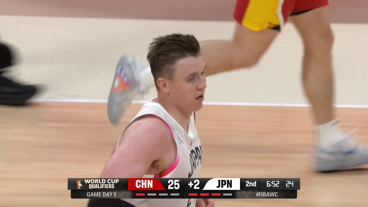 チームハイ27得点をマークした世界の鷹ちゃん🦅🌪️ #24 ジョシュ・ホーキンソン（PF・C｜208cm） 27 PTS｜3(3/6) 3FGM Josh Hawkinson 🏆FIBAバスケットボールワールドカップ2027 アジア地区予選 Window3 🆚中国 📡DAZN/TVerで見逃し配信 #AkatsukiJapan #日本一丸 #FIBAWC #StepItUp