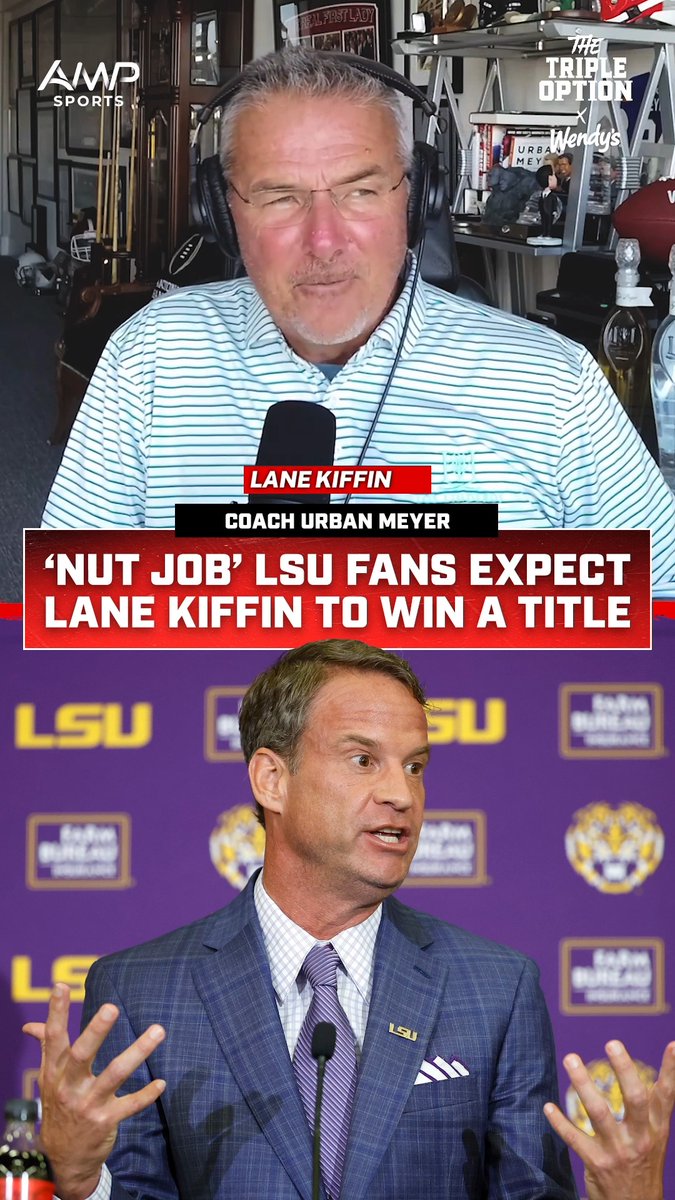 I think Lane Kiffin has to win a National Title in Year 1 to appease LSU fans @wendys #WendysPartner