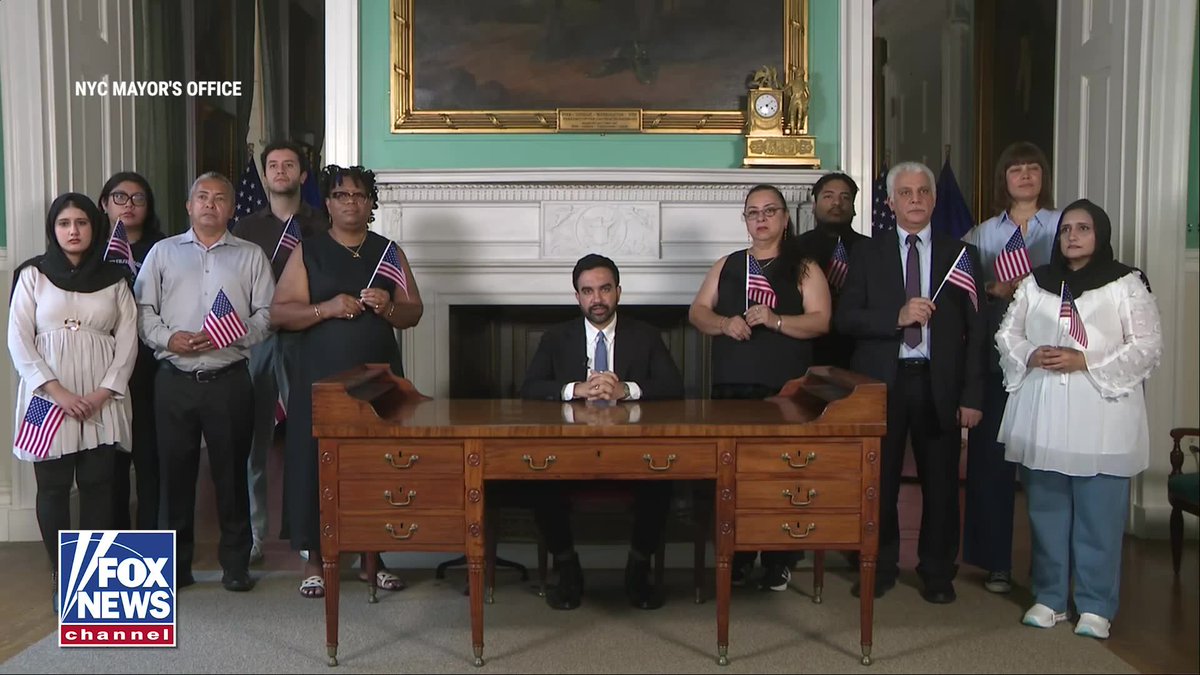 JUST IN: NYC Mayor Zohran Mamdani used America’s 250th anniversary to sharply criticize the country, accusing the U.S. of allowing children to go hungry while billionaires and “oligarchs” gain more power. He said America’s wealth was built by working people with “calloused, dirt-streaked hands" while accusing the country of allowing the wealth built by workers to be concentrated in “the soft hands of a precious few.”