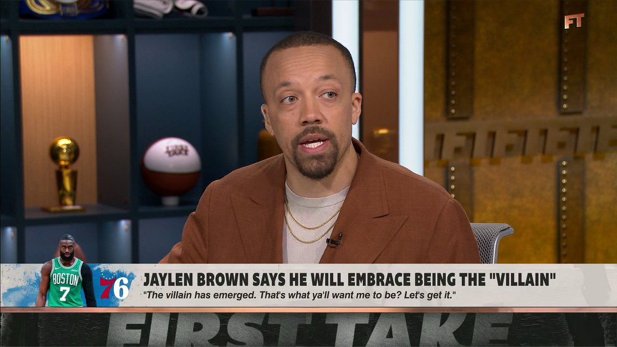 "He is going to look to be the MVP, and he is going to look to be the best player in the world. ... He can send a care package to Boston for putting that batter in his back." —David Dennis Jr. on Jaylen Brown's motivation after being traded 👀