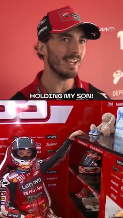 "I can't believe how powerful it is" 🥹 Pecco Bagnaia shares his joy after welcoming his first child last week 💙 #MotoGP