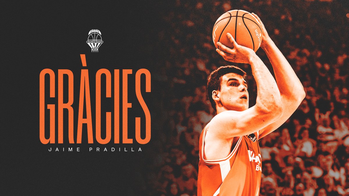 ¡Mucha suerte, Pradi! 🧡 Cas 👉 Agradecimiento y despedida a Jaime Pradilla tras seis temporadas en Valencia Basket Val 👉 Agraïment i comiat a Jaime Pradilla després de sis temporades en Valencia Basket Eng 👉 Thank you and farewell to Jaime Pradilla after six seasons with Valencia Basket