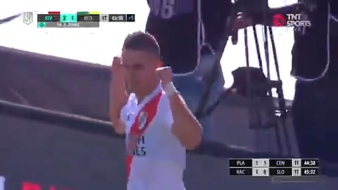 Último gol de Rafael Santos Borré en River Plate.