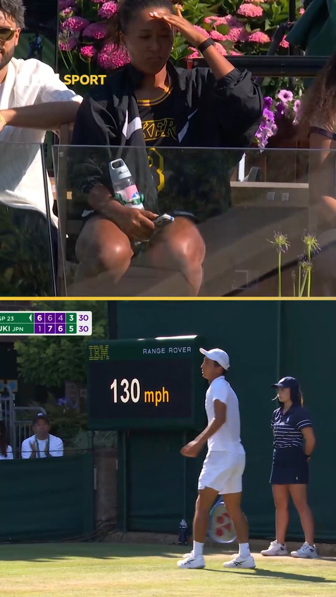 "She is fully invested in this match!" 🤩 Naomi Osaka was handing her support to her Japanese compatriot Shintaro Mochizuki 👏