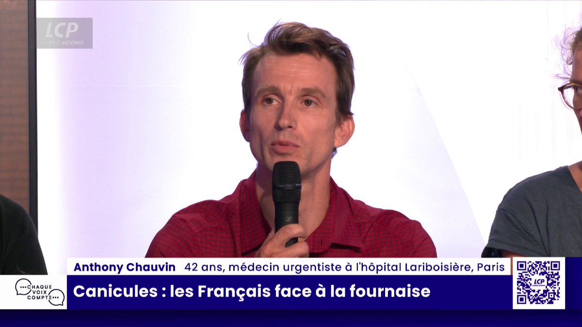 Canicule: "Il y a des gens chez qui il faisait de l'ordre de 55°C, on a récupéré des patients qui étaient à 43°C de température, en arrêt cardiaque", réagit le Anthony, médecin urgentiste à l'hôpital Lariboisière à Paris