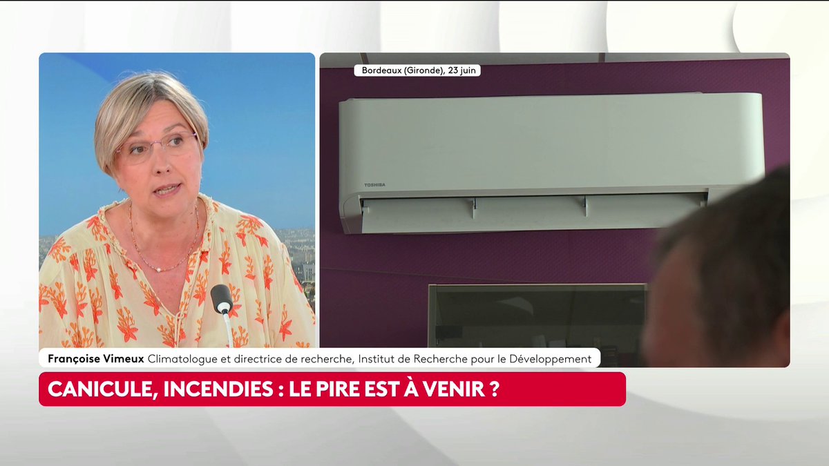 🔴🎙️ Canicule : "Une France à +4°C à la fin du siècle", lance Françoise Vimeux, climatologue et directrice de recherche à l'Institut de recherche pour le développement. #ToutEstPolitique #canal16