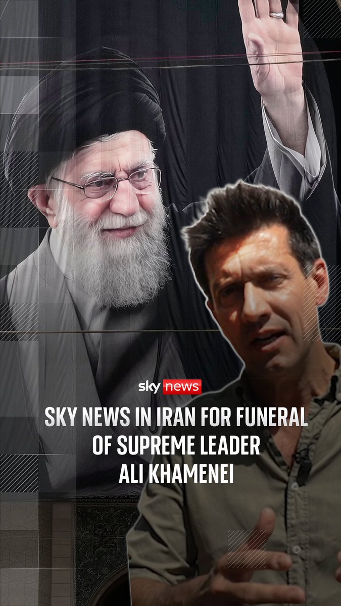 International affairs editor Dominic Waghorn is in Tehran, where millions are expected to gather over the coming days for the funeral of Iran's former Supreme Leader, Ali Khamenei. Khamenei was killed, along with members of his family, on the first day of the Iran war after an Israeli bombardment on his compound. Read more: