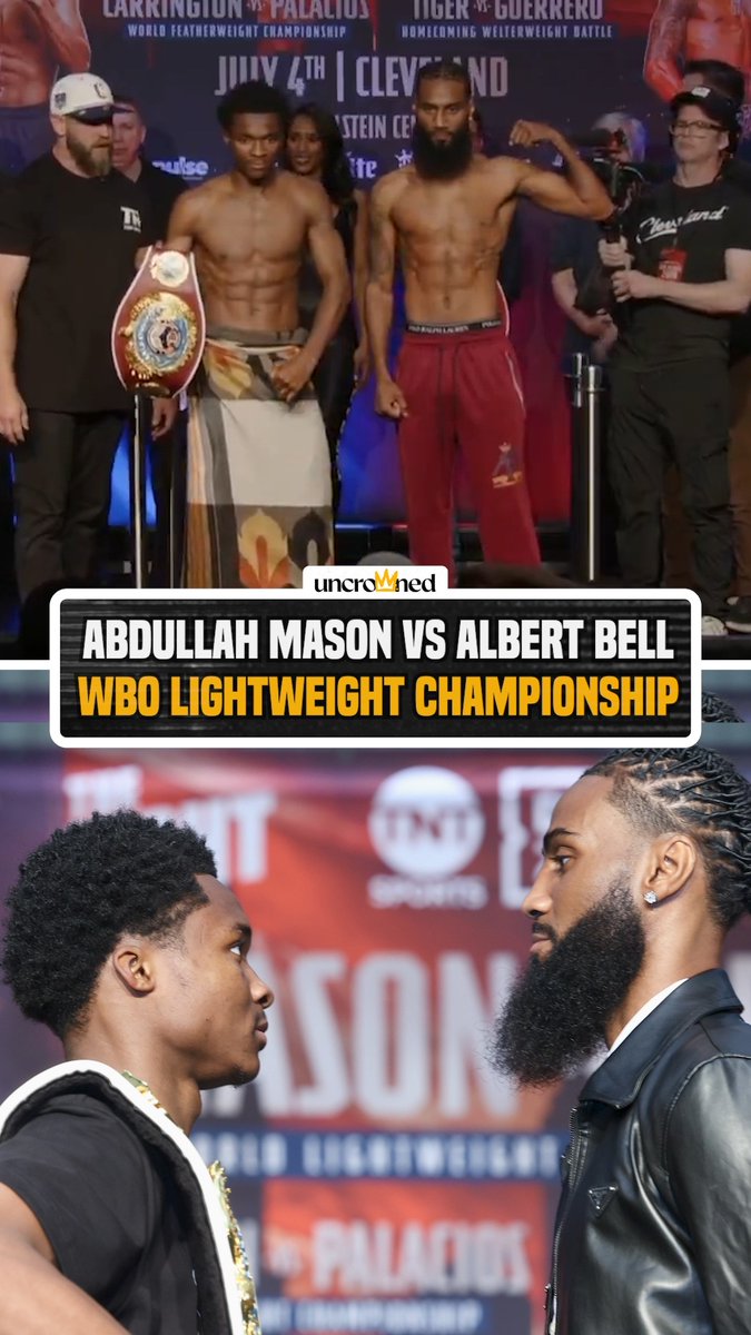 A major test for Cleveland's Abdullah Mason in his first title defense 🏆 #MasonBell (via @daznboxing)