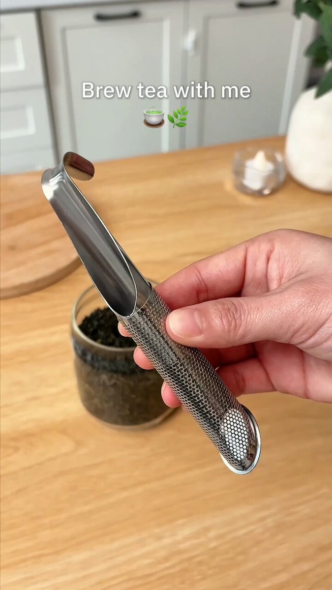 Brew loose leaf tea easily with this stainless steel hanging tea infuser. 🔍 Find it at or with this code zqv48863. #temu #teainfuser